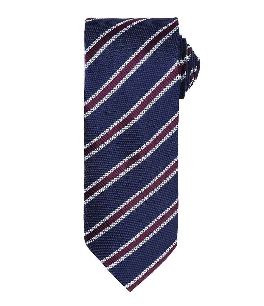 Premier Waffle Stripe Tie - FRONT