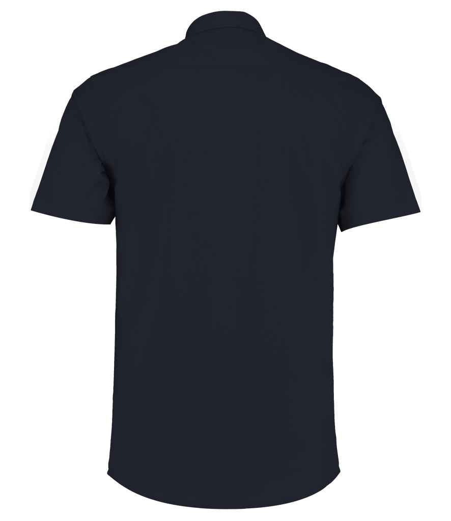Kustom Kit Short Sleeve Tailored Poplin Shirt - BACK