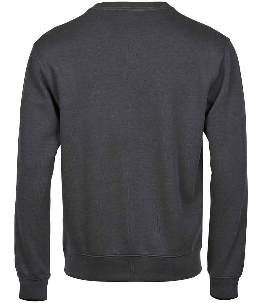 Tee Jays Ribbed Interlock Crew Neck Sweatshirt - BACK