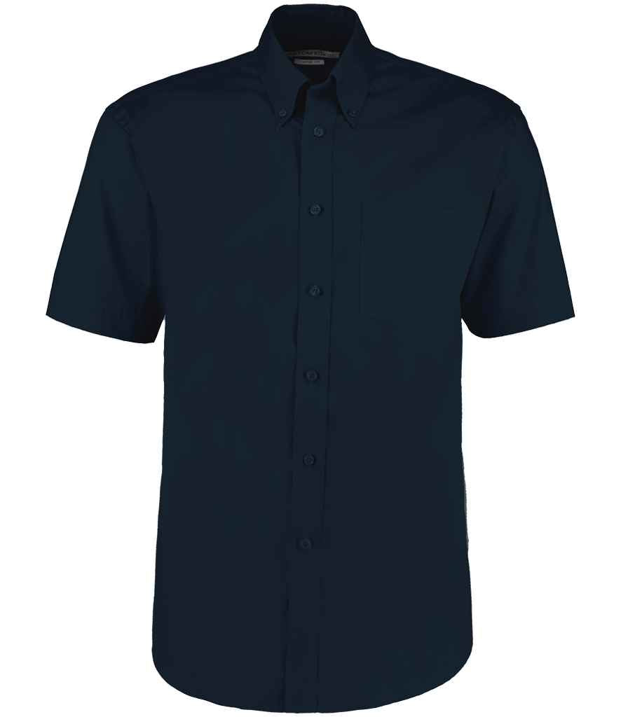 Kustom Kit Premium Short Sleeve Classic Fit Oxford Shirt - FRONT