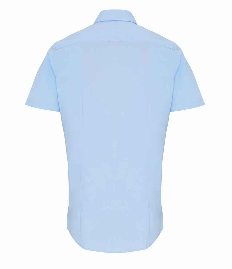Premier Short Sleeve Stretch Fit Poplin Shirt - BACK