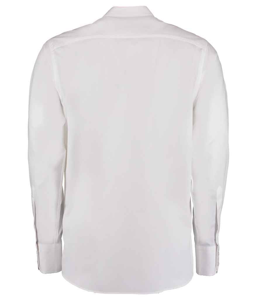 Kustom Kit Long Sleeve Tailored City Business Shirt - BACK
