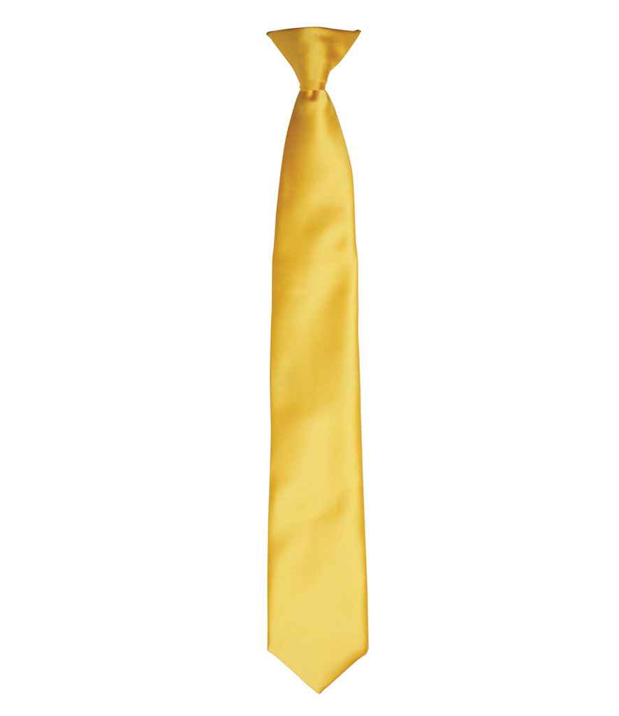 Premier 'Colours' Satin Clip Tie - FRONT