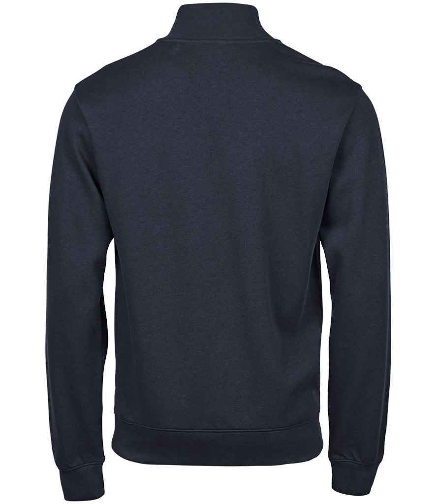 Tee Jays Ribbed Interlock Half Zip Sweatshirt - BACK