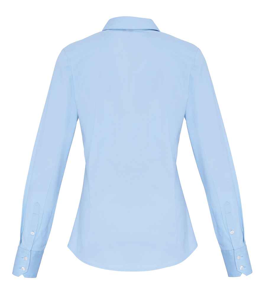 Premier Ladies Long Sleeve Stretch Fit Poplin Shirt - BACK