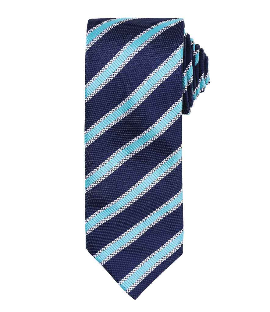 Premier Waffle Stripe Tie - FRONT