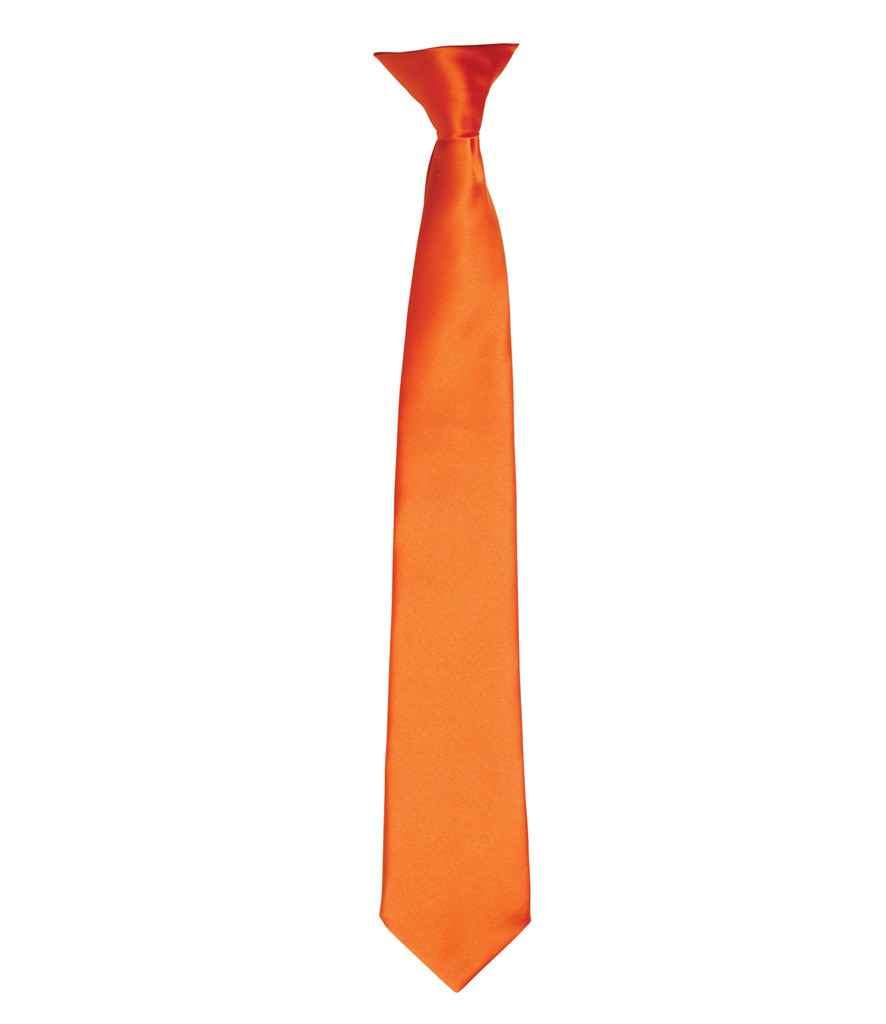 Premier 'Colours' Satin Clip Tie - FRONT