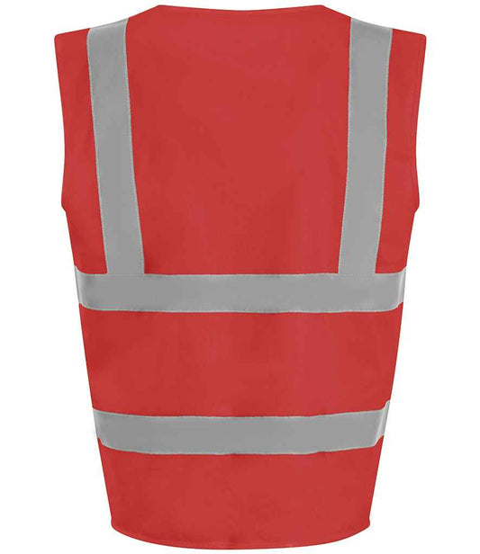 Pro RTX High Visibility Waistcoat - Red - back