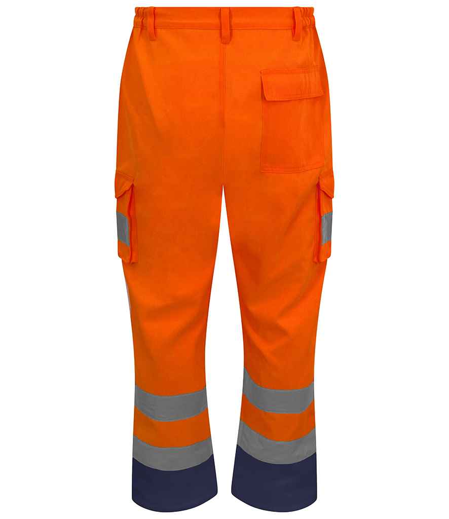 Pro RTX High Visibility Cargo Trousers - Orange - back