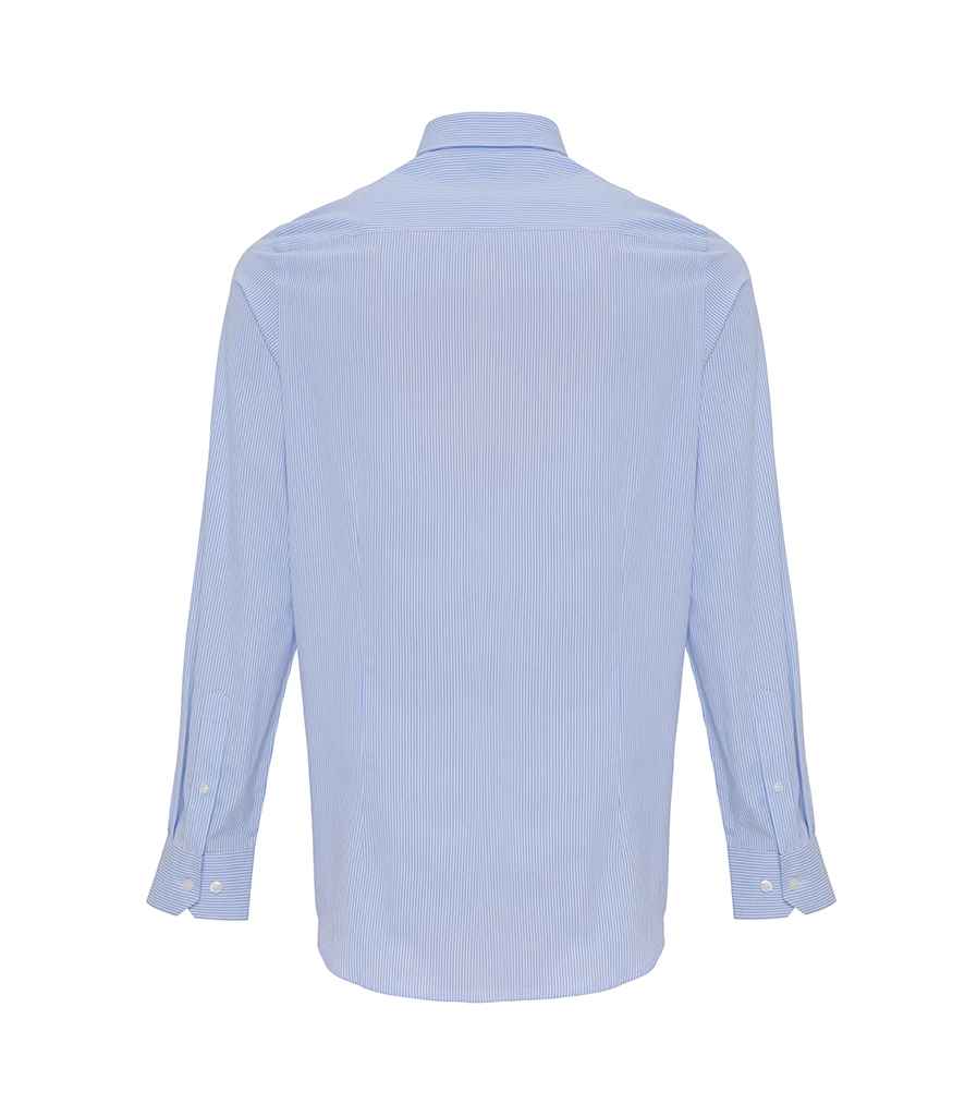 Premier Long Sleeve Striped Oxford Shirt - BACK