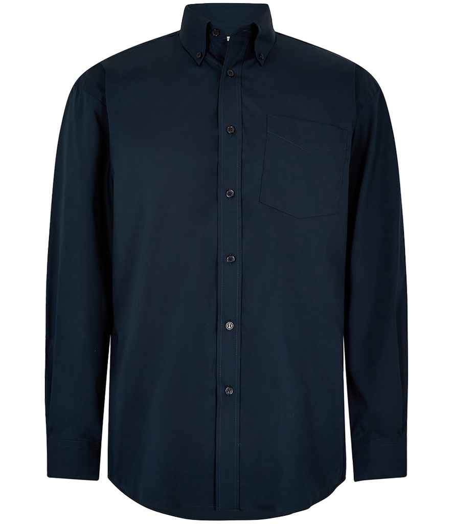 Kustom Kit Premium Long Sleeve Classic Fit Oxford Shirt - FRONT