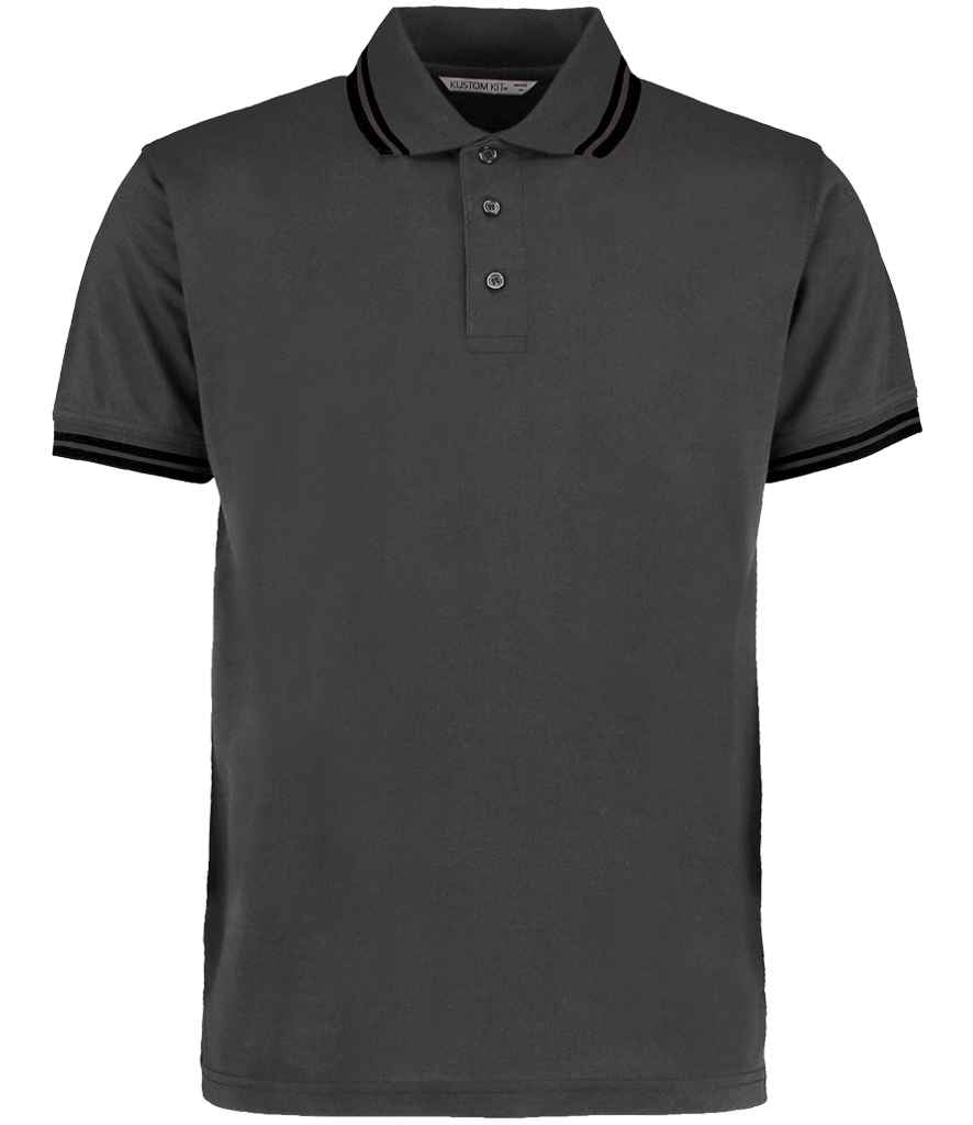 Kustom Kit Contrast Tipped Poly/Cotton Piqué Polo Shirt - FRONT