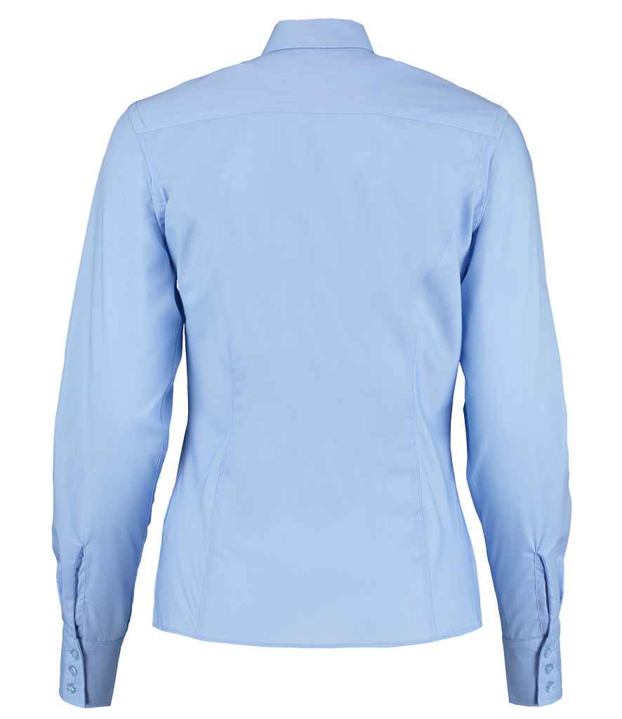 Kustom Kit Ladies Long Sleeve Tailored Business Shirt - BACK