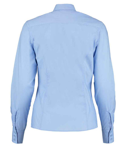 Kustom Kit Ladies Long Sleeve Tailored Business Shirt - BACK