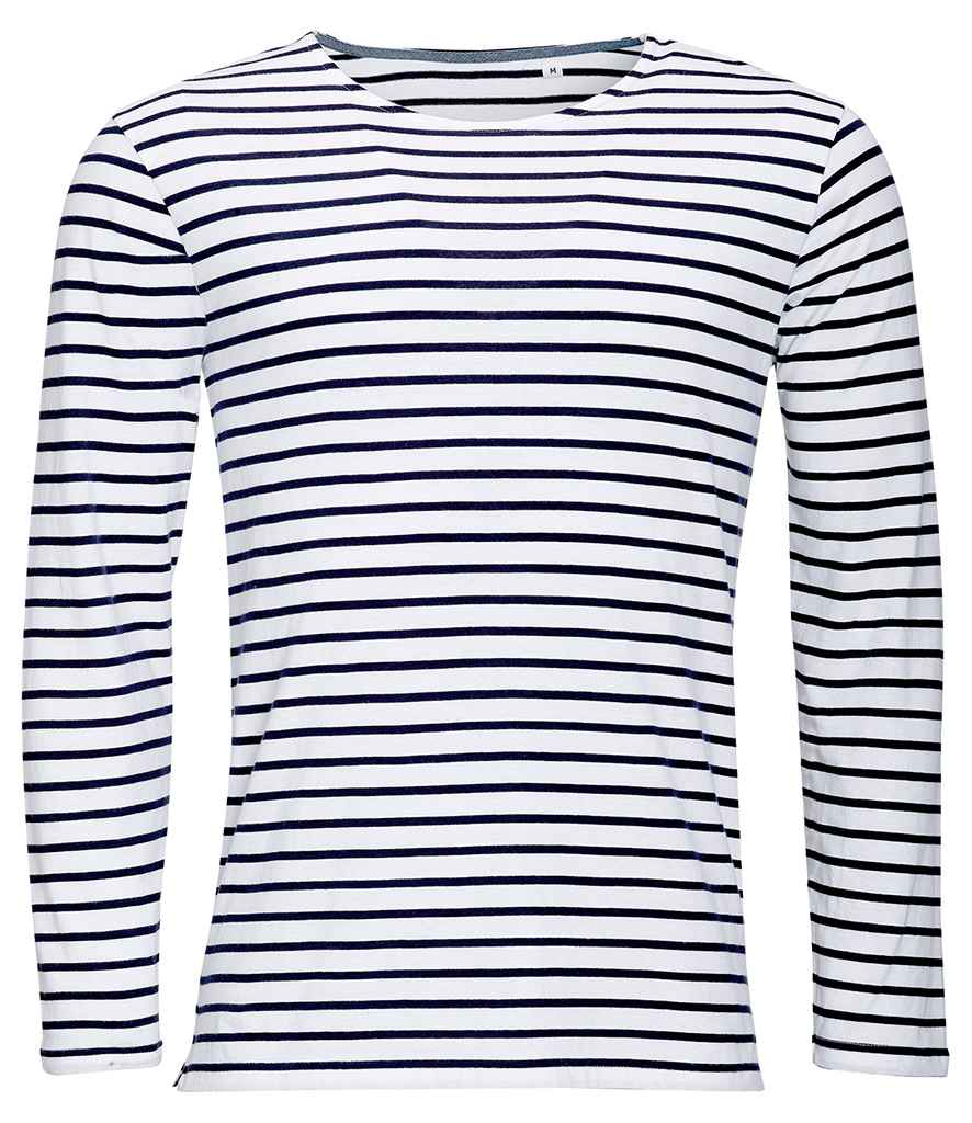 SOL'S Marine Long Sleeve Striped T-Shirt (01402)