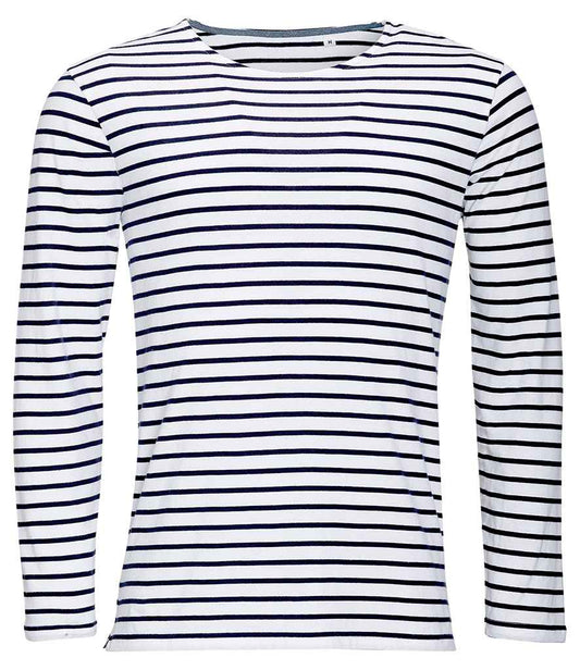 SOL'S Marine Long Sleeve Striped T-Shirt (01402)