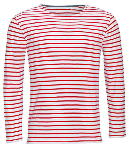 SOL'S Marine Long Sleeve Striped T-Shirt (01402)