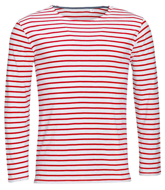 SOL'S Marine Long Sleeve Striped T-Shirt (01402)