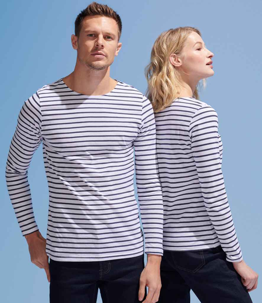 SOL'S Marine Long Sleeve Striped T-Shirt (01402)