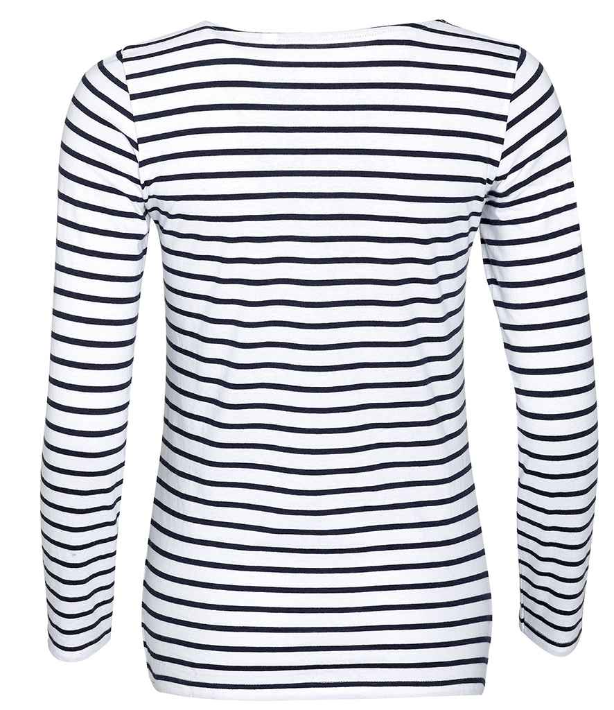 SOL'S Ladies Marine Long Sleeve Striped T-Shirt (01403)