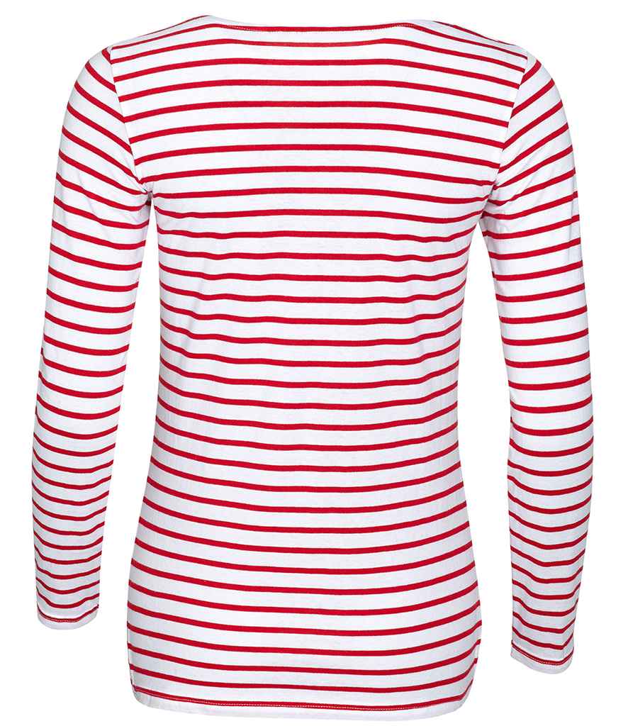SOL'S Ladies Marine Long Sleeve Striped T-Shirt (01403)