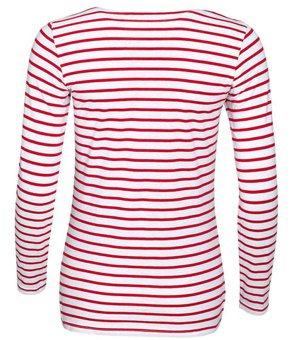 SOL'S Ladies Marine Long Sleeve Striped T-Shirt (01403)
