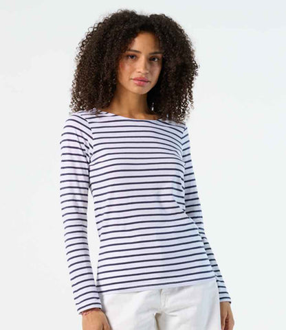 SOL'S Ladies Marine Long Sleeve Striped T-Shirt (01403)