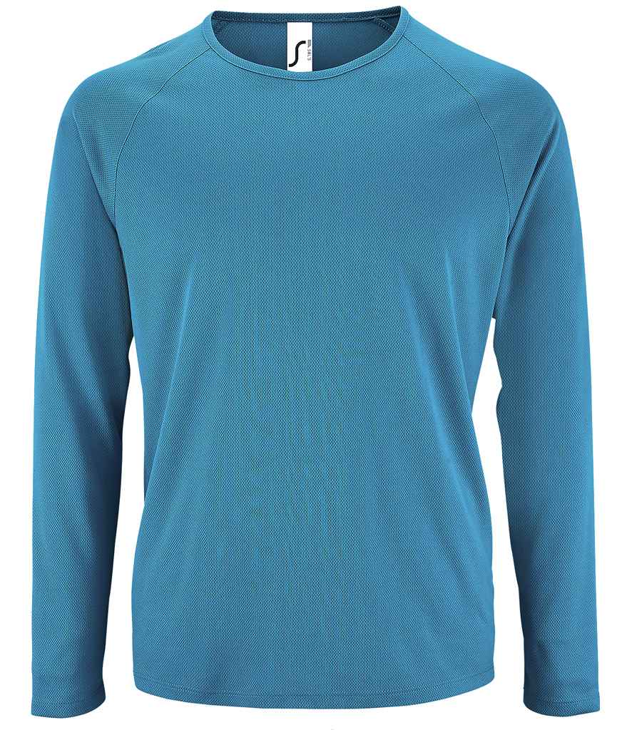 SOL'S Sporty Long Sleeve Performance T-Shirt - Aqua (02071)