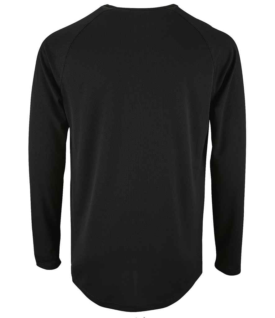 SOL'S Sporty Long Sleeve Performance T-Shirt - Black (02071)