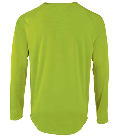 SOL'S Sporty Long Sleeve Performance T-Shirt - Neon Green (02071)