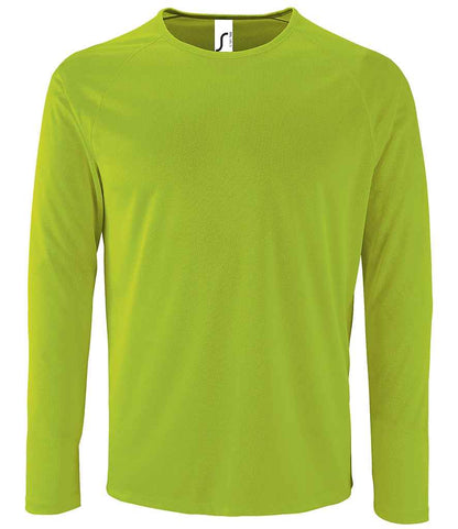 SOL'S Sporty Long Sleeve Performance T-Shirt - Neon Green (02071)