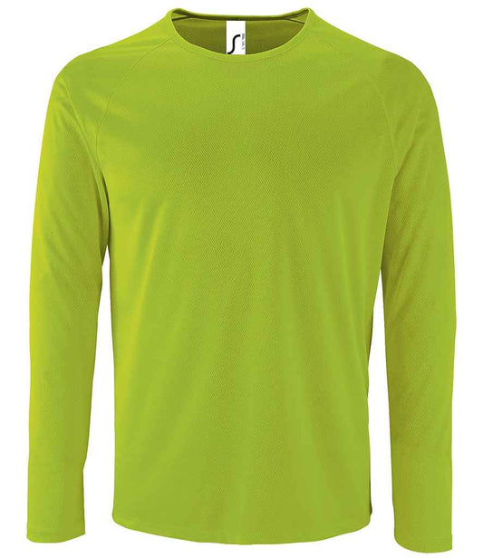 SOL'S Sporty Long Sleeve Performance T-Shirt - Neon Green (02071)