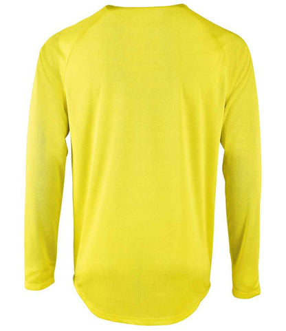 SOL'S Sporty Long Sleeve Performance T-Shirt - Neon Yellow (02071)