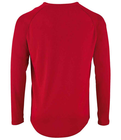 SOL'S Sporty Long Sleeve Performance T-Shirt - Red (02071)