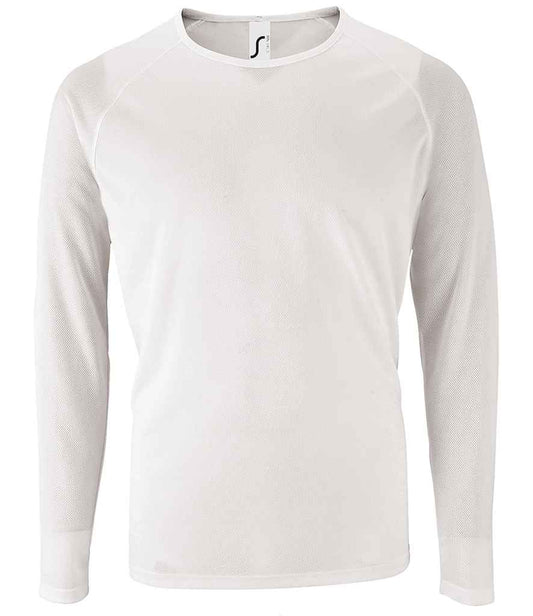 SOL'S Sporty Long Sleeve Performance T-Shirt - White (02071)