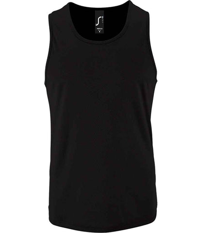 SOL'S Sporty Performance Tank Top - Black (02073)