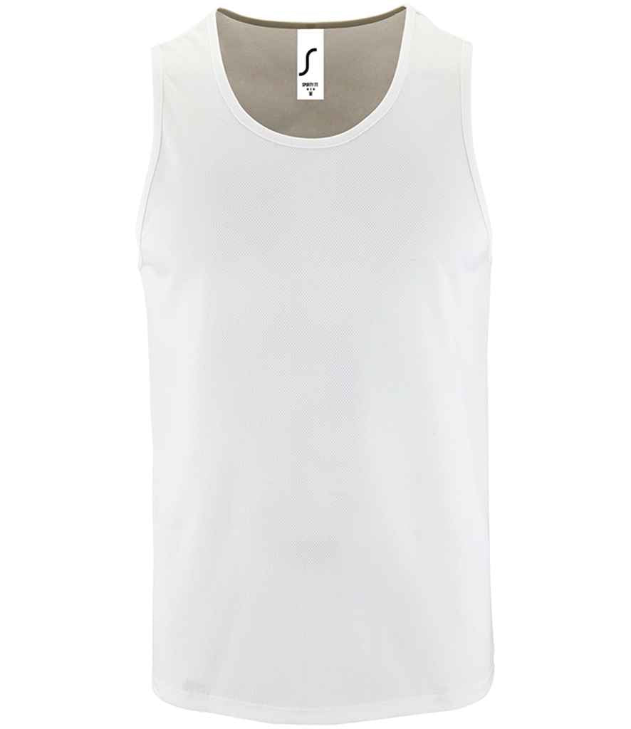 SOL'S Sporty Performance Tank Top - White (02073)