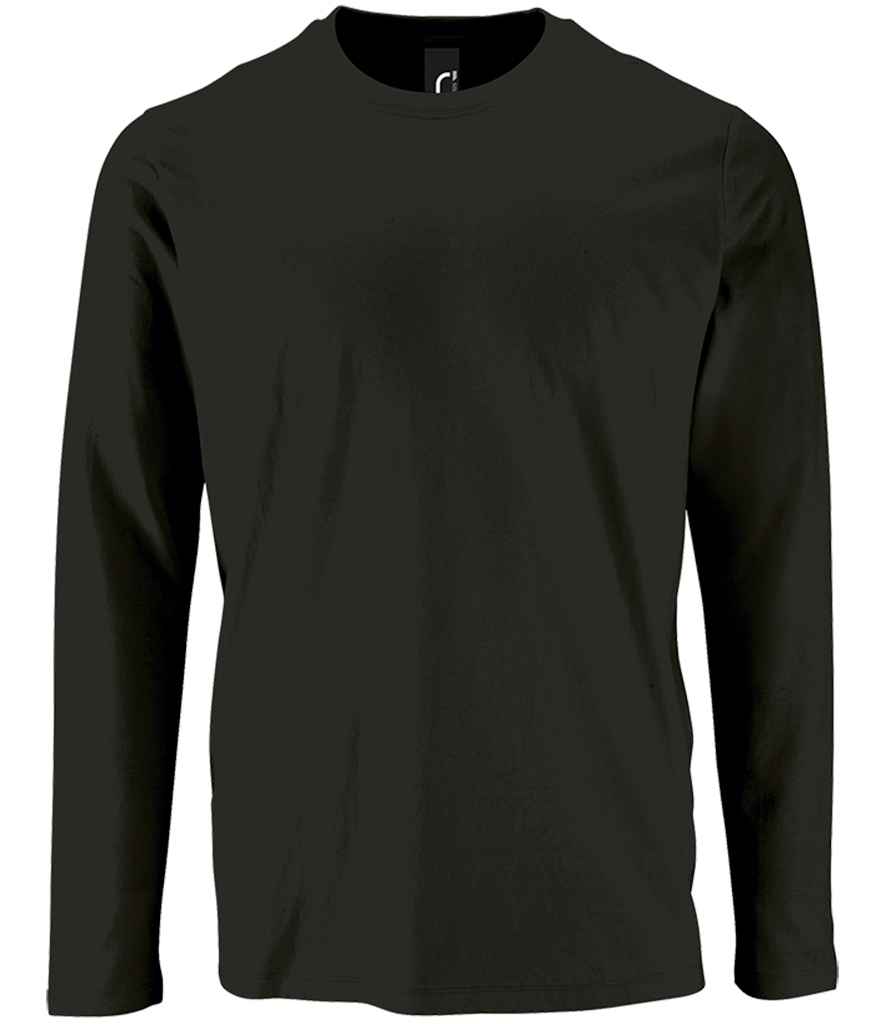 SOL'S Imperial Long Sleeve T-Shirt - Deep Black (02074)