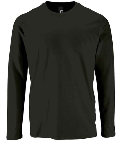 SOL'S Imperial Long Sleeve T-Shirt - Deep Black (02074)