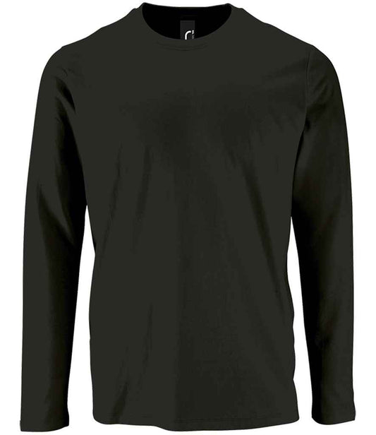 SOL'S Imperial Long Sleeve T-Shirt - Deep Black (02074)