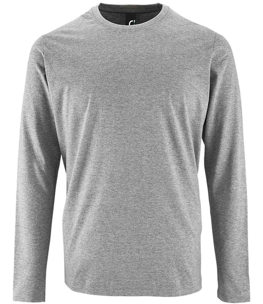SOL'S Imperial Long Sleeve T-Shirt - Grey Marl (02074)