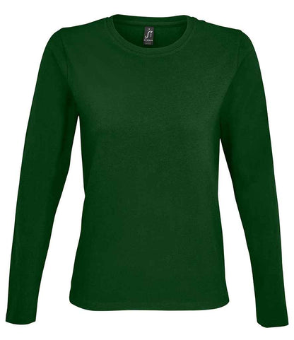 SOL'S Ladies Imperial Long Sleeve T-Shirt - Bottle Green (02075)