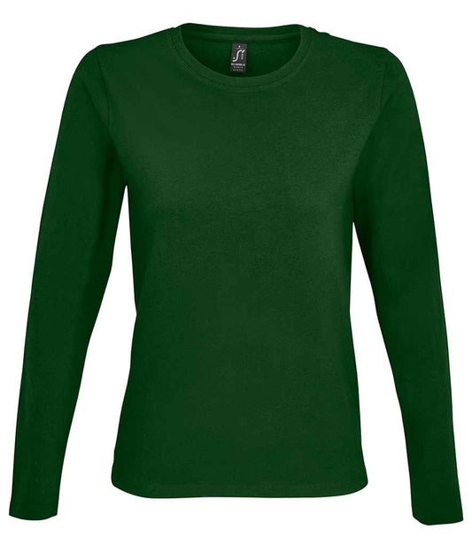SOL'S Ladies Imperial Long Sleeve T-Shirt - Bottle Green (02075)