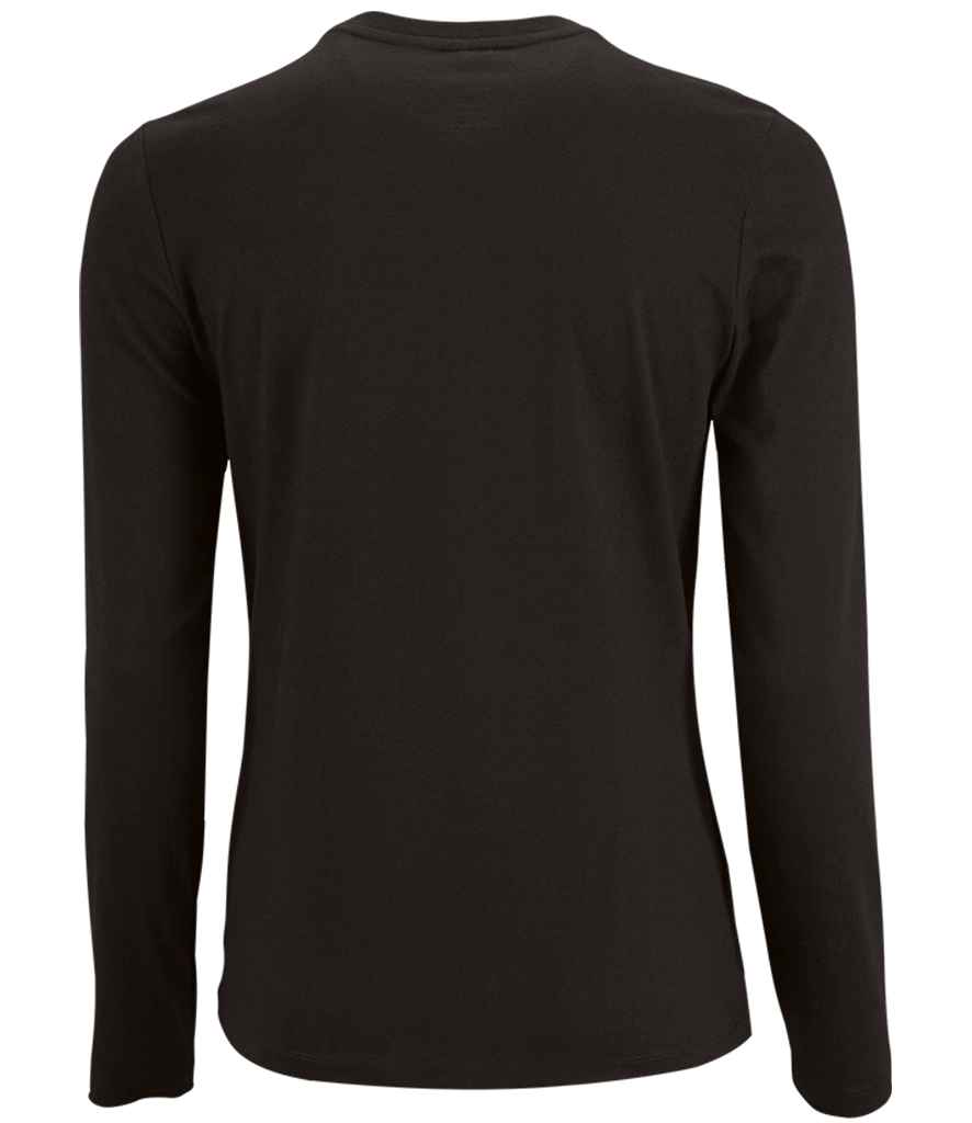 SOL'S Ladies Imperial Long Sleeve T-Shirt - Deep Black (02075)