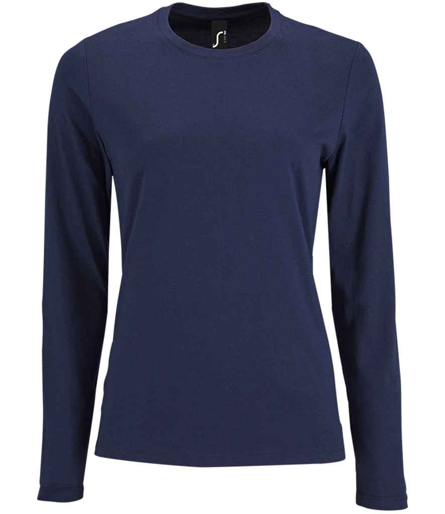 SOL'S Ladies Imperial Long Sleeve T-Shirt - French Navy (02075)