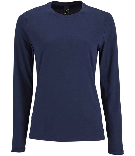 SOL'S Ladies Imperial Long Sleeve T-Shirt - French Navy (02075)