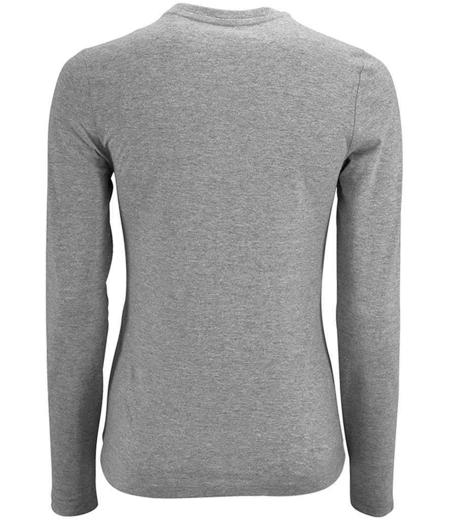 SOL'S Ladies Imperial Long Sleeve T-Shirt - Grey Marl (02075)