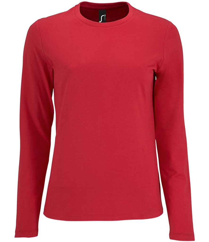 SOL'S Ladies Imperial Long Sleeve T-Shirt - Red (02075)