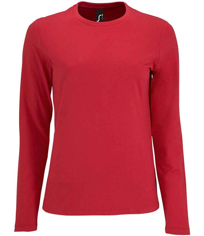 SOL'S Ladies Imperial Long Sleeve T-Shirt - Red (02075)