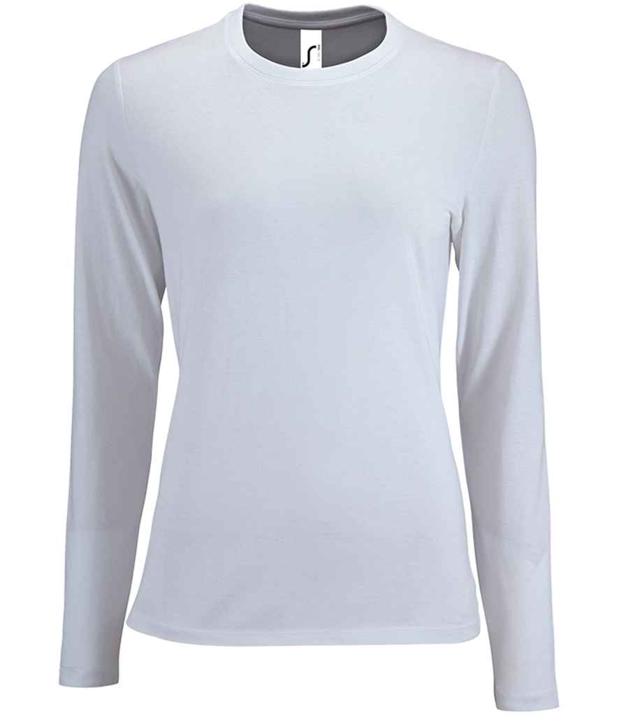 SOL'S Ladies Imperial Long Sleeve T-Shirt - White (02075)